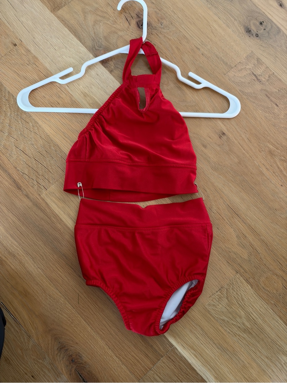 Kids' Red Halter Two-Piece Swim Set